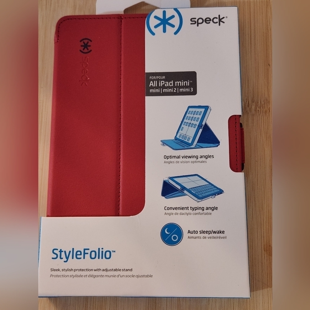Speck iPad Case Mini 2/3 Red Slate Grey StyleFolio